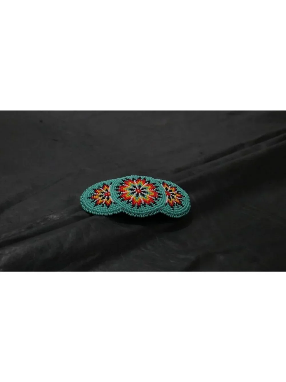 Handmade Turquoise Beaded Hair Clips - Native American Style Accessories